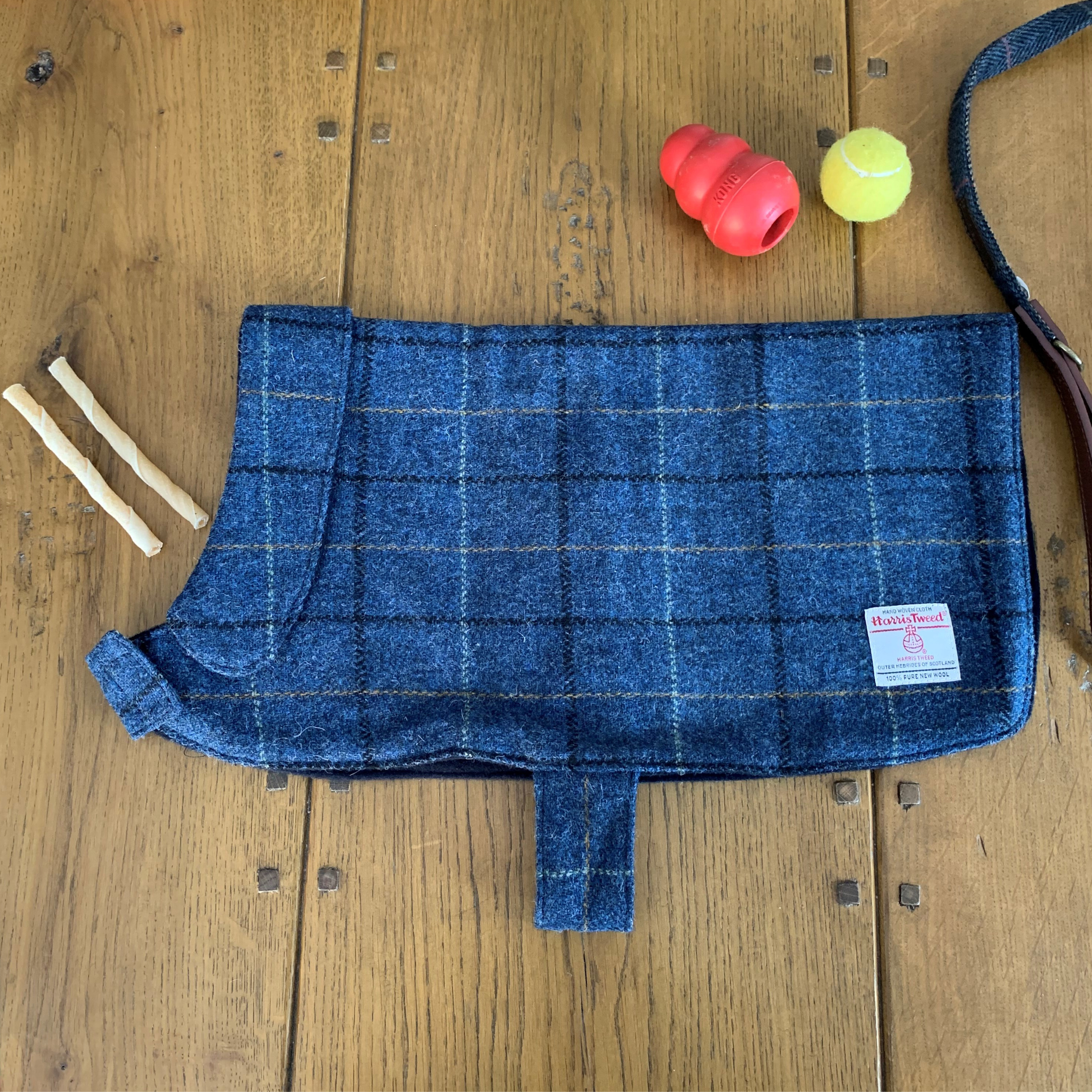Harris Tweed Dog Jacket - Blue