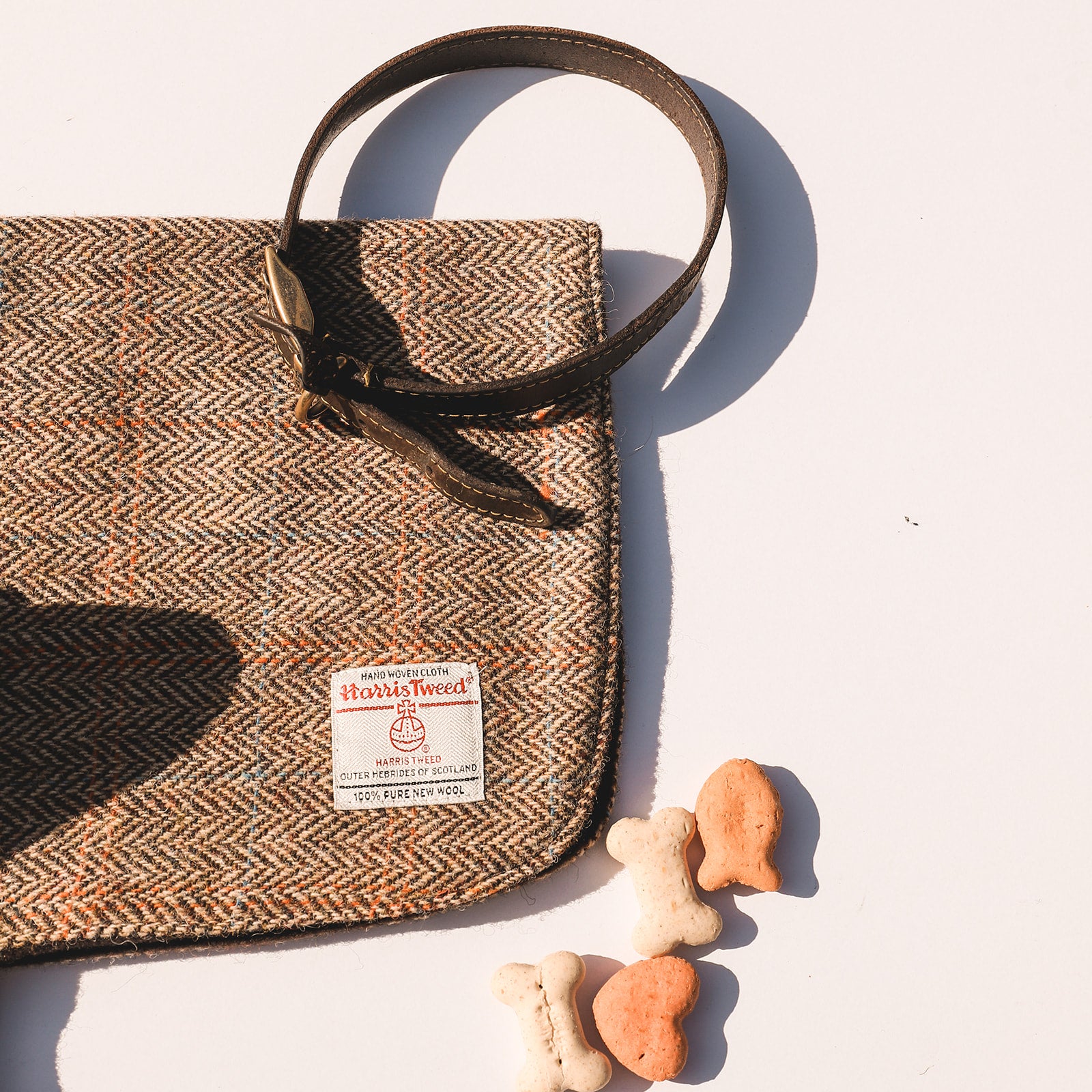 Harris Tweed Dog Jacket - Brown