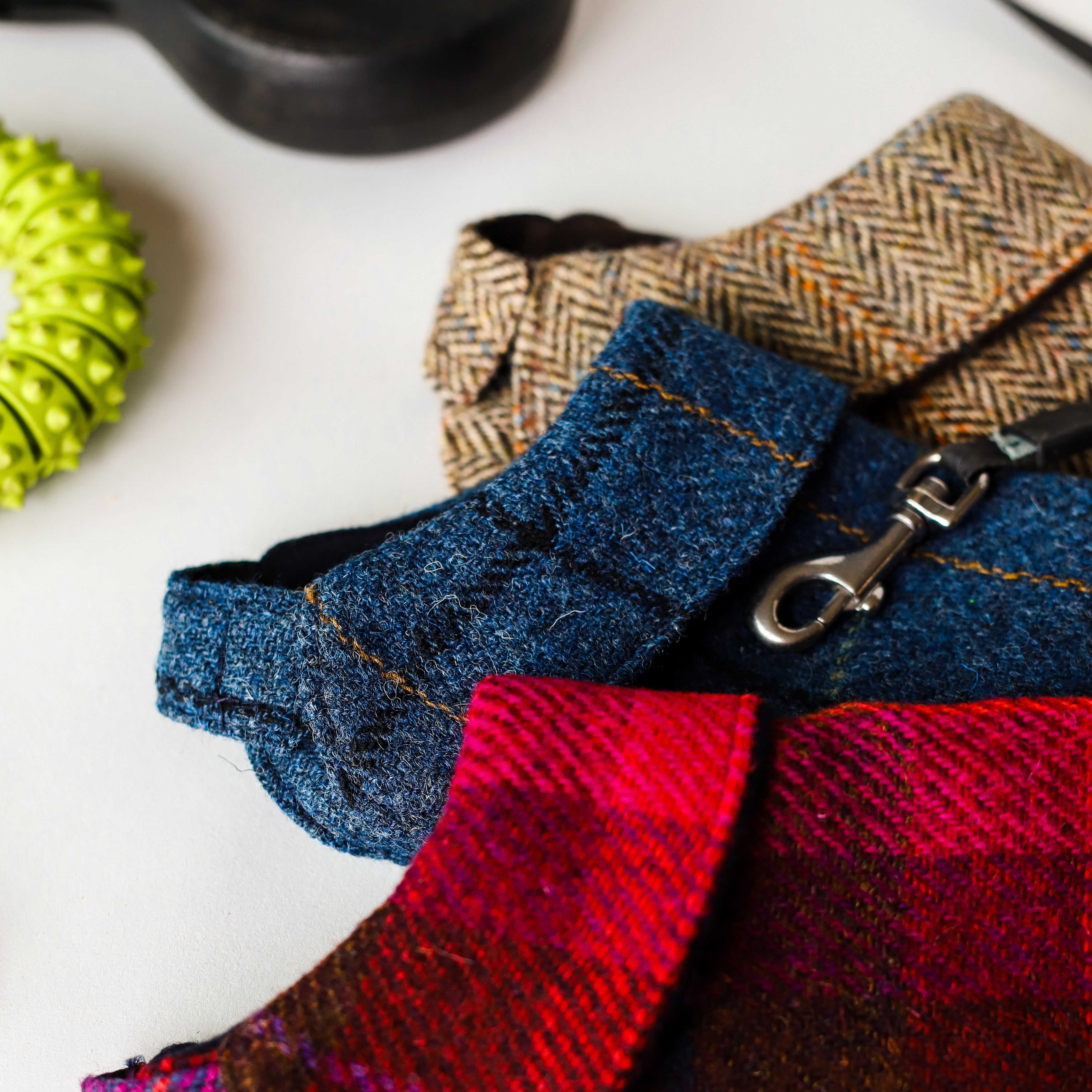 Harris Tweed Dog Jacket - Blue