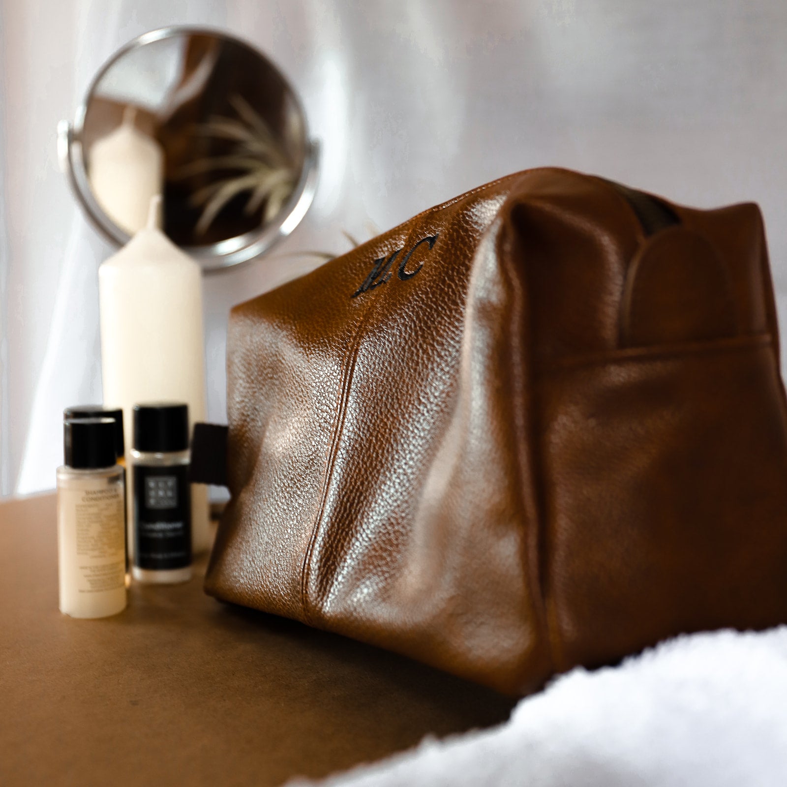 Leather Look Toiletry Bag