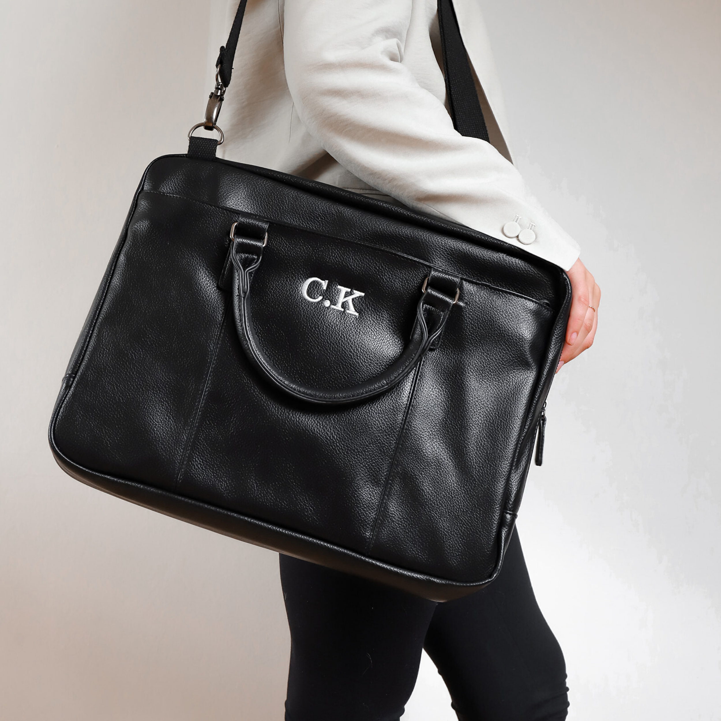 Faux Leather Laptop Bag