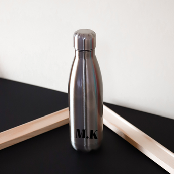 Personalised Bold Water Bottle - Silver