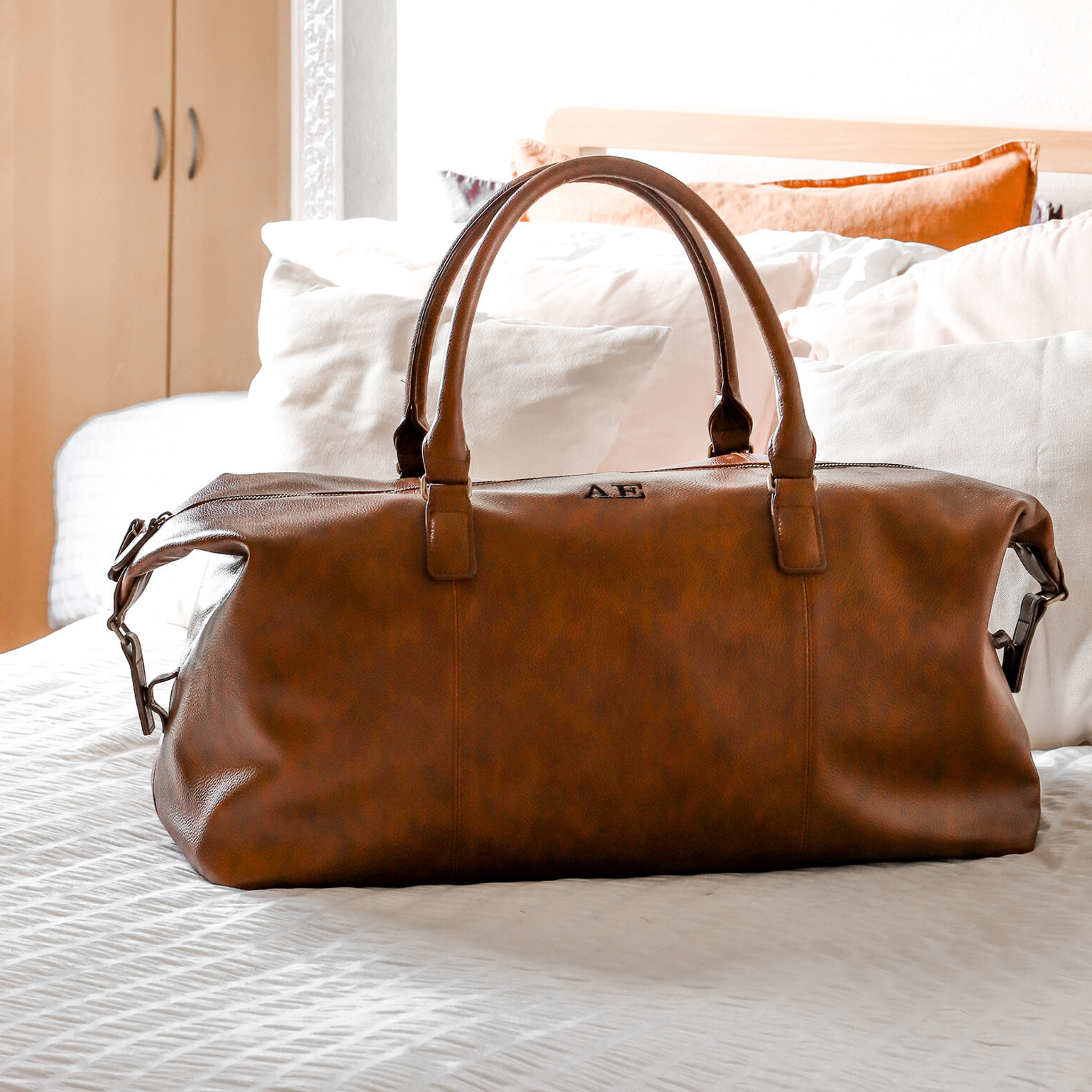 Personalised Tan Weekender