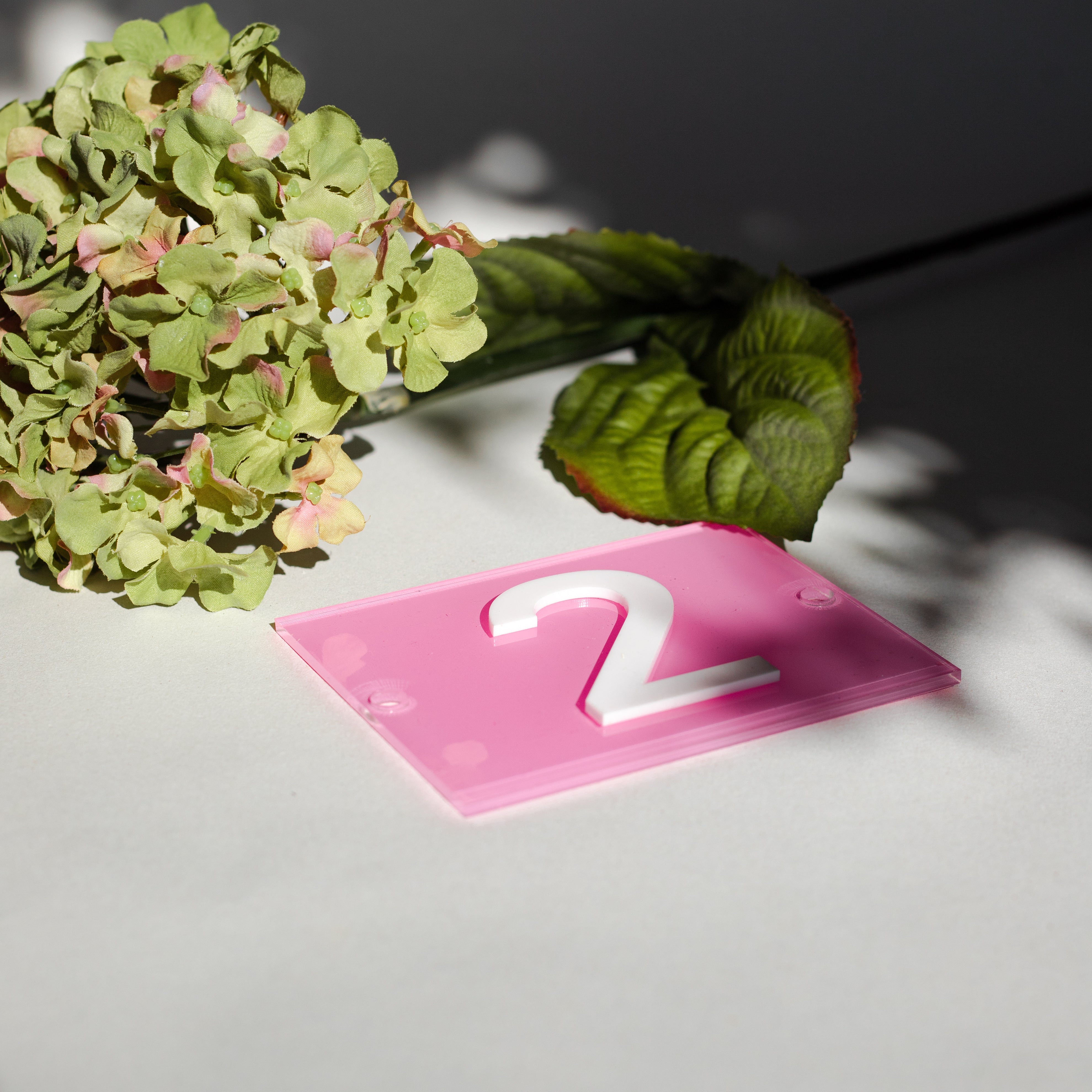 Door Number - Coloured Background