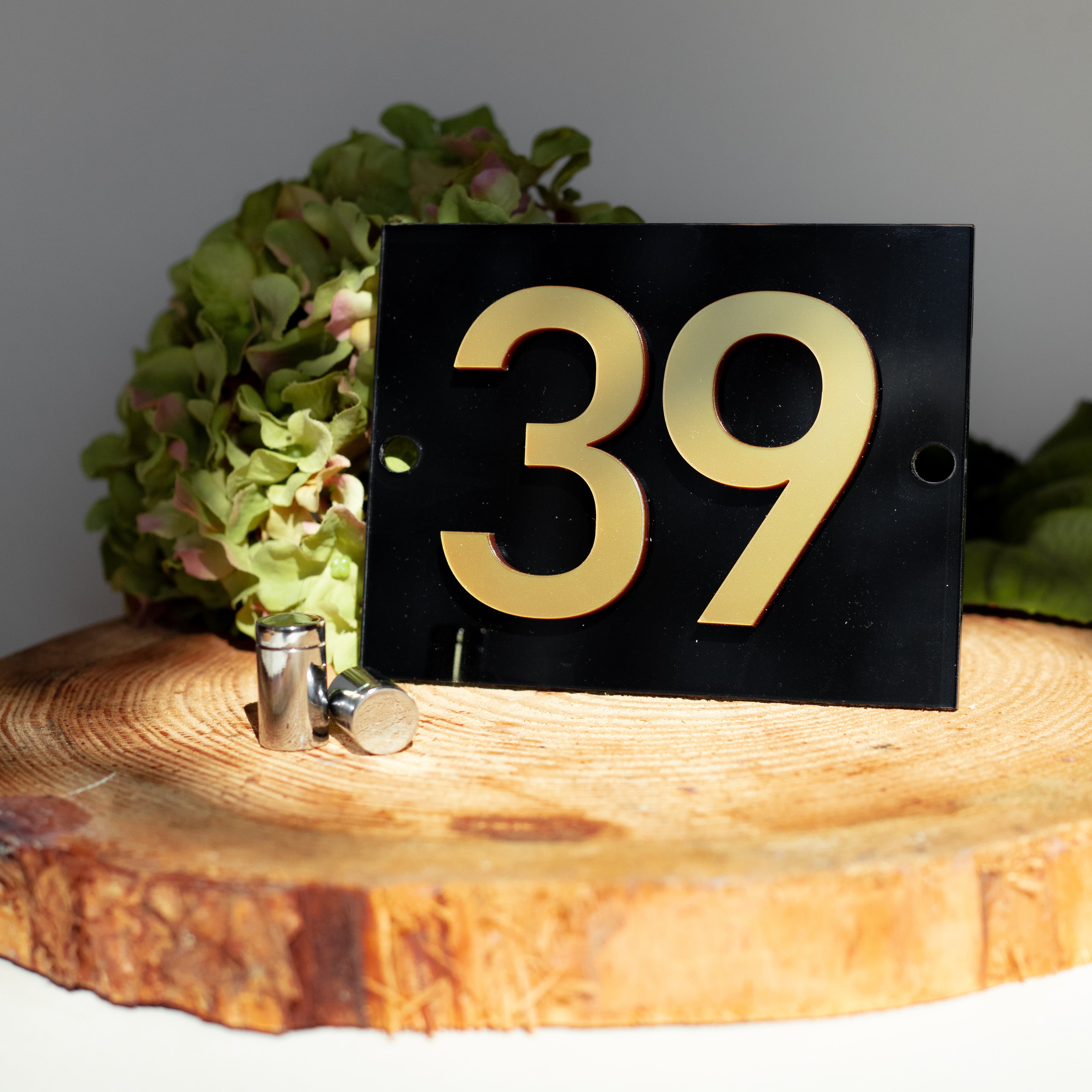 Door Number - Coloured Background