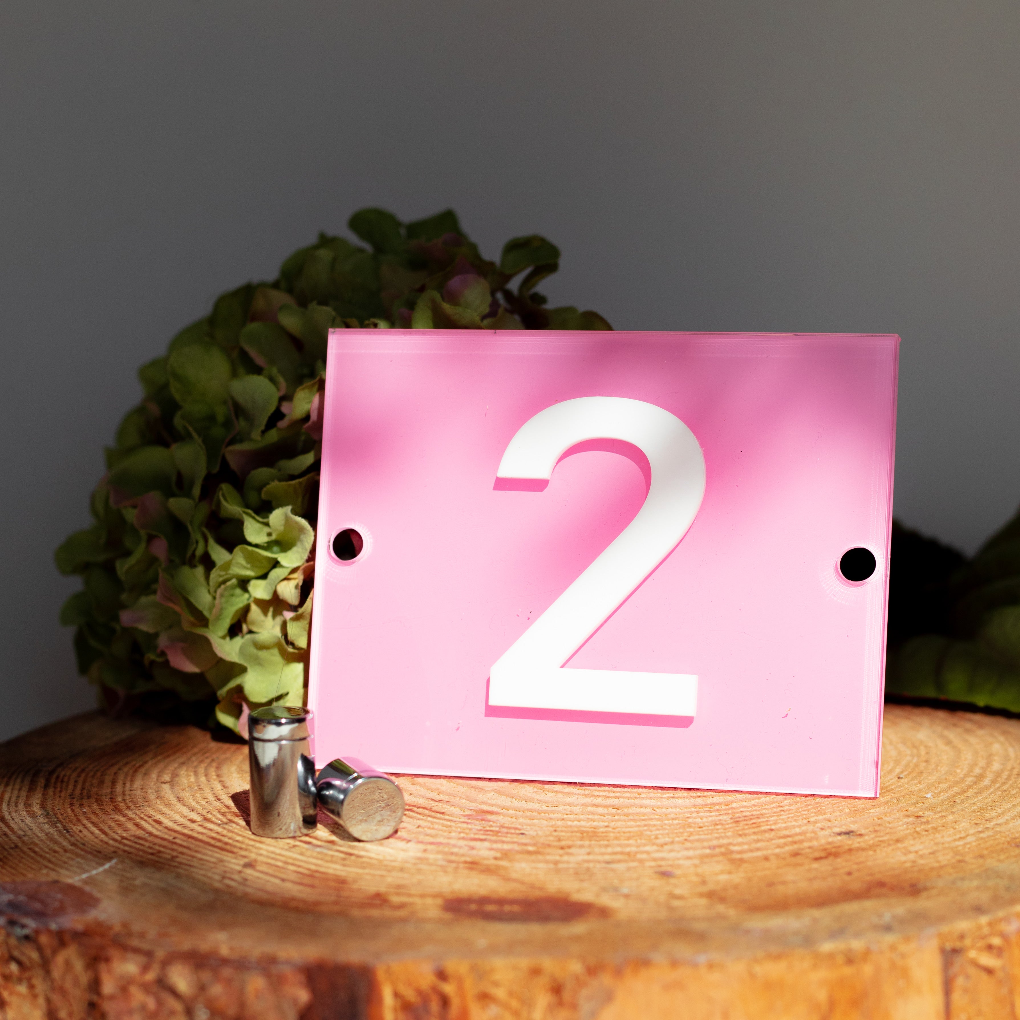 Door Number - Coloured Background
