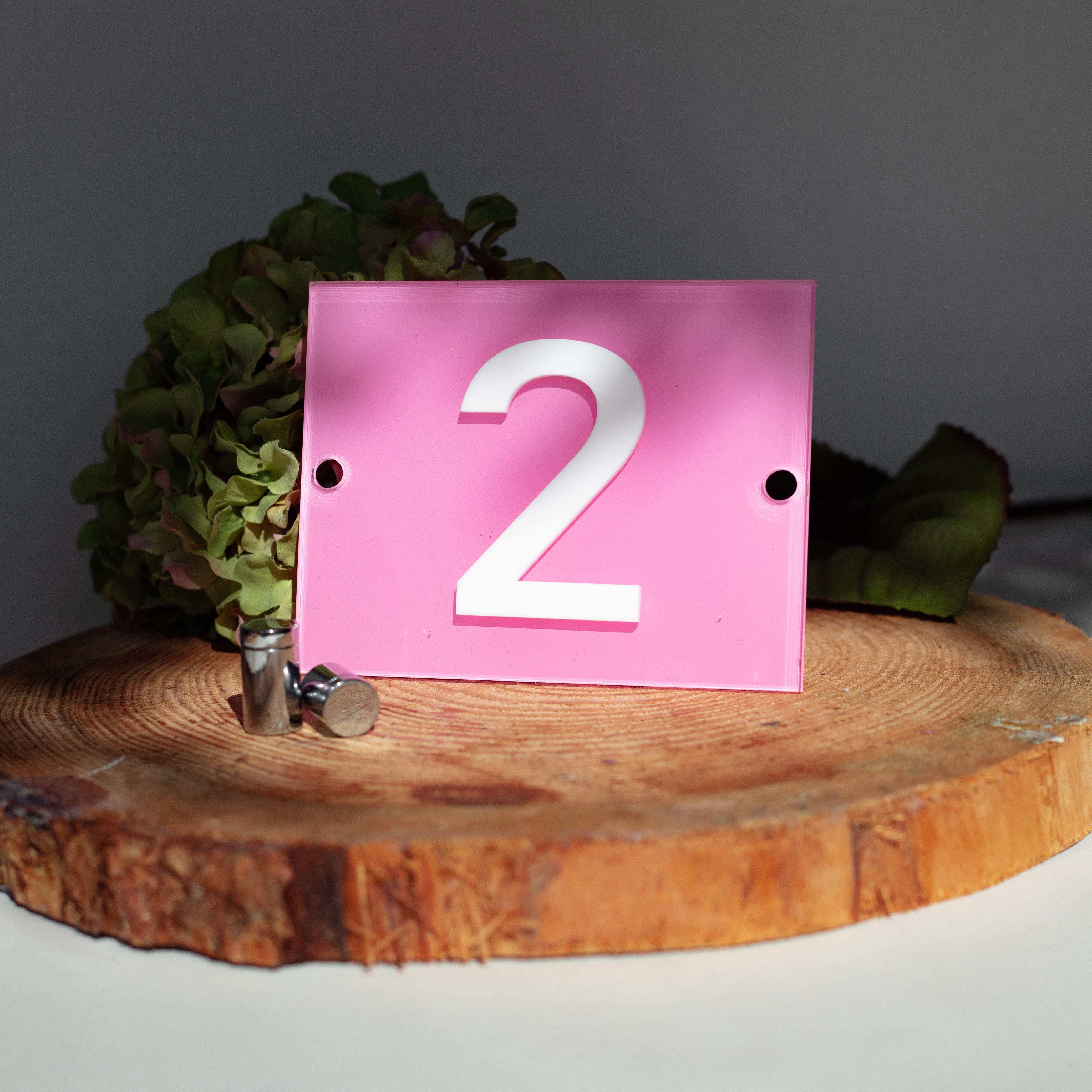 Door Number - Coloured Background
