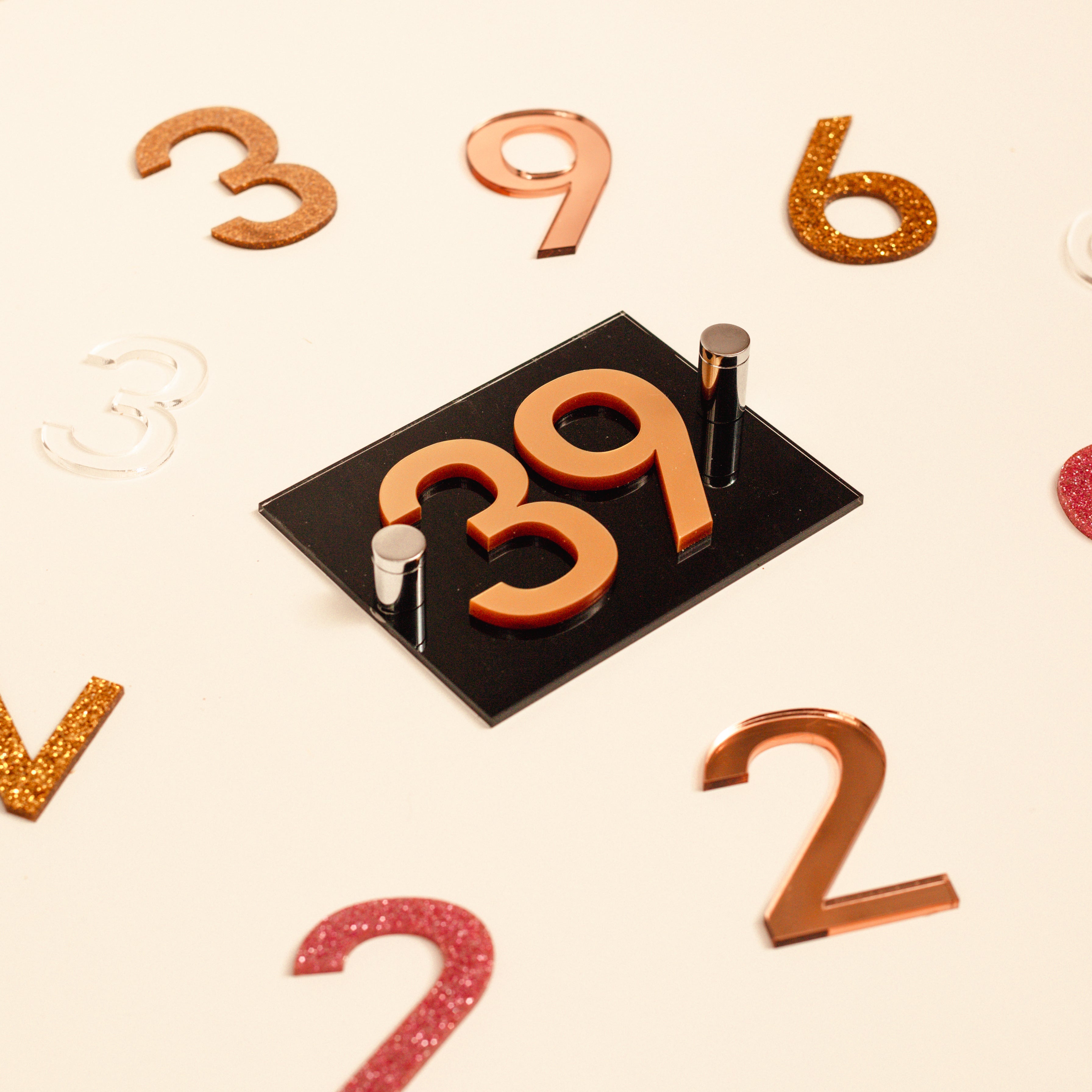 Door Number - Coloured Background