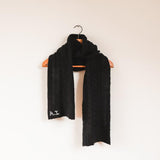 Black Cable Knit Scarf